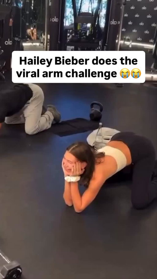 Hailey Bieber reposted a story from Lauren Perez showing her in an 'arm challenge' at an Alo Yoga studio, which is sparking online chatter. 👀 

The video shows Hailey and her trainer, Louis Chandler, competing in a friendly strength contest. The caption reads, ‘Men, they just don’t compare to women.’ 

The video has gone viral, with comments praising her pose and flexibility, some joking about her arch. 🤣

Either way… it’s impressive🔥