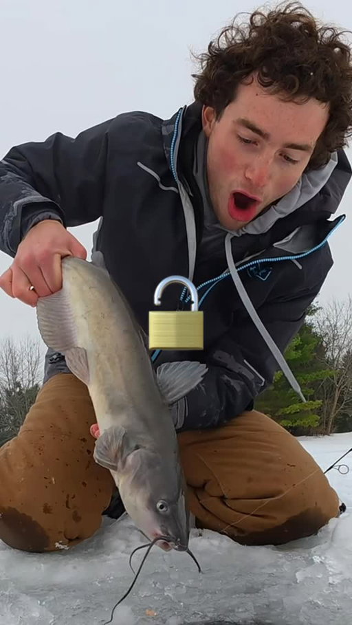 Ice Fishing with a HOTDOG 🐟🎣