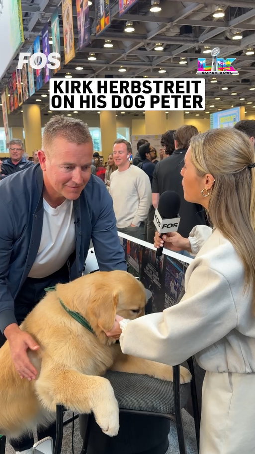 @kirkherbstreit and his pal peter dropped by the @frontofficesports set on Radio Row.