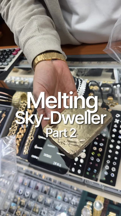 Melting the white gold skydweller part 2. How much will Yasha get in melt value and the movement?