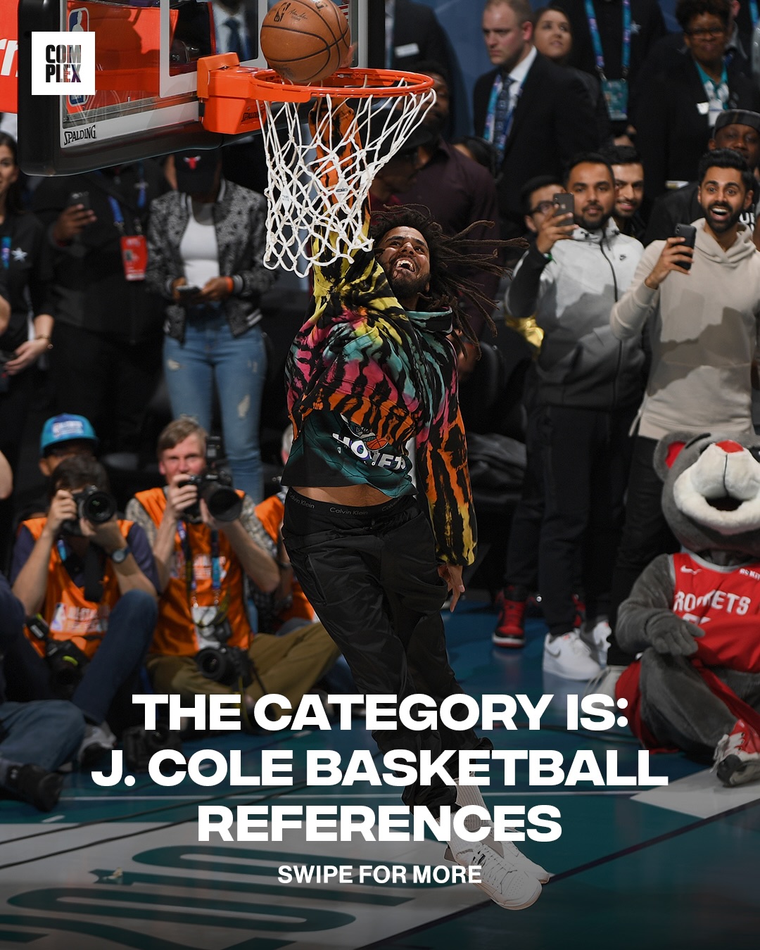 If J. Cole is gonna do anything, it’s drop a basketball reference in his songs 

On ‘The Fall Off,’ he delivered lyrics about San Antonio Spurs star Victor Wembanyama, NBA Hall of Famer Carmelo Anthony and Minnesota Timberwolves forward Naz Reid, adding to his collection of NBA bars 

With those in mind, we did a quick dive on some of the other lyrical standouts in his catalog. Swipe through to revisit them 🏀
