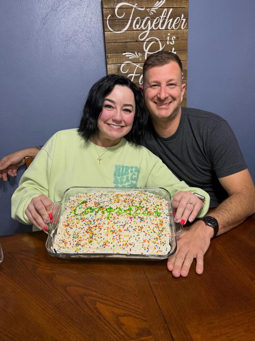 Forgot these two in the post! 🥰🥰🥹🥹🤭🤭 I have the best family and FIANCE! 🥰🥰🥰 @graybilljesse247 @courtchilson  #fiance #congrats/birthdaycake #engaged #letthemeatcake #hedidGOOOOD