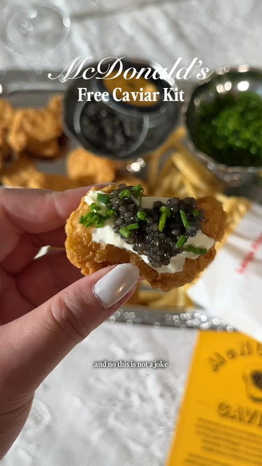 McDonald’s Caviar! No not a joke. I got so many questions on my last video. They sent this to me as a gift before the launch but it will be available to everyone 💕

“Caviar” for me to send the link to you 💕🌸

More details: 

- They are giving free caviar kits on Feb 10th! It’ll be available to everyone. 
- Each kit contains caviar from Paramount Caviar, a mother of pearl spoon, a McDonald’s giftcard, and crème fraiche from Vermont Creamery!
- There’s limited quantities so make sure you get it on time. 

#caviar #luxury #mcdonalds #valentinesday