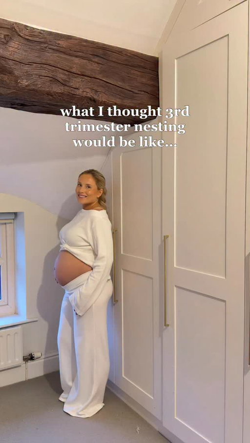 Nothing can rival the productivity of a woman nesting in her third trimester 😂… because the baby can’t POSSIBLY be subject to a plain wall with no panelling!!!! 😆🫠… 

I’m in full DIY nesting mode!!! 😂 

love, Kat xxxxx 

Pregnancy, nesting, 3rd trimester