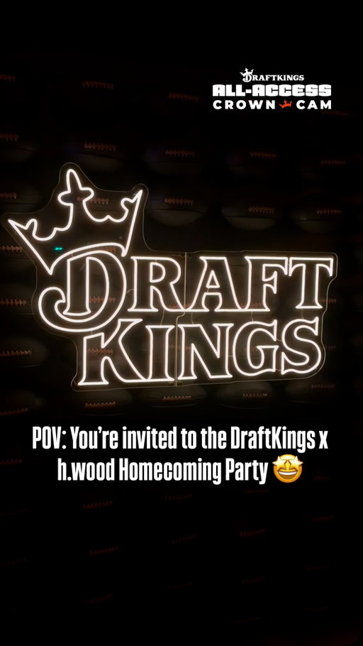 Not just a party — an experience. Step inside the DraftKings x H.Wood Homecoming Party 🍾