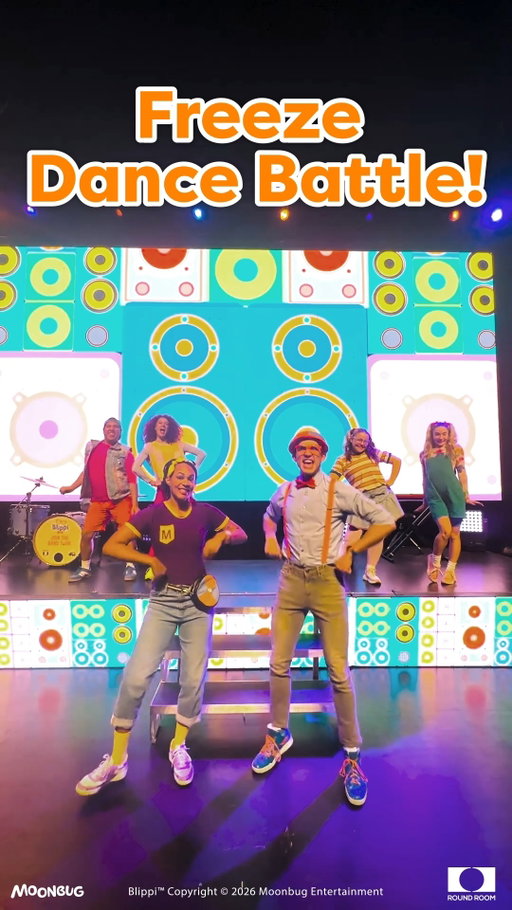 Freeze Dance Battle! ❄️💃
Team Blippi 🧡 or Team Meekah 💜?

Vote below —
🎟️ then come see them live at the Be Like Blippi Tour!