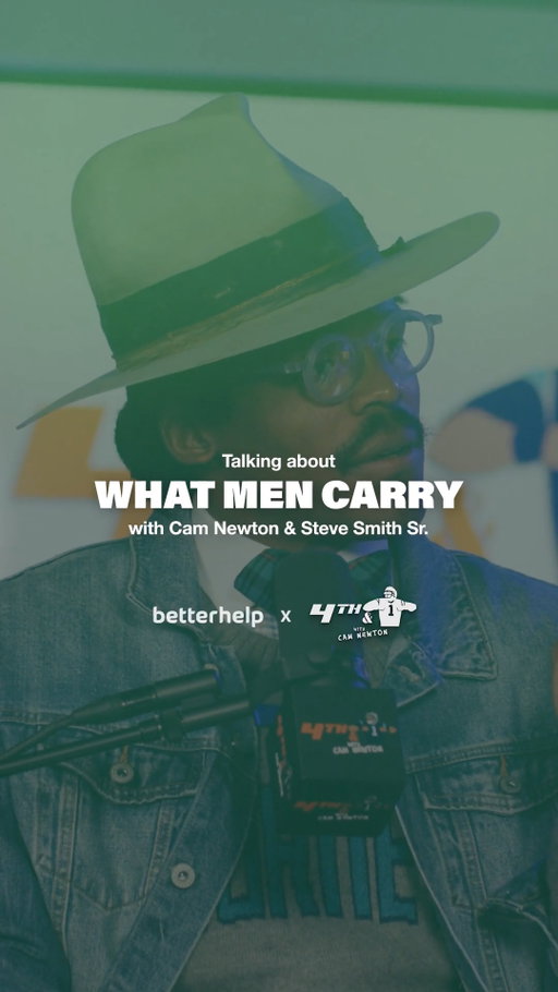 Men carry more than people realize—pressure, expectations, and everything life throws their way. 🏈 We sat down with Cam Newton and Steve Smith Sr. for an honest conversation about sports, life, and why mental health support matters.

Hear Cam Newton and Steve Smith Sr. talk mental health, life beyond the game, and why asking for help is a strength. 💙

You don't have to carry it alone. Watch the full conversation and learn how therapy can help you feel lighter.

📺 Full episode drops 2/12 on the 4th&1 Podcast with Cam Newton. Episode also available on the 4th&1 With Cam Newton and 89 - Steve Smith Sr YouTube channels.
