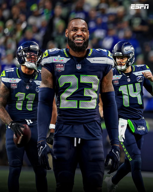 King James is picking the Seahawks to win the Super Bowl 👑 @kingjames @draftkings_sportsbook