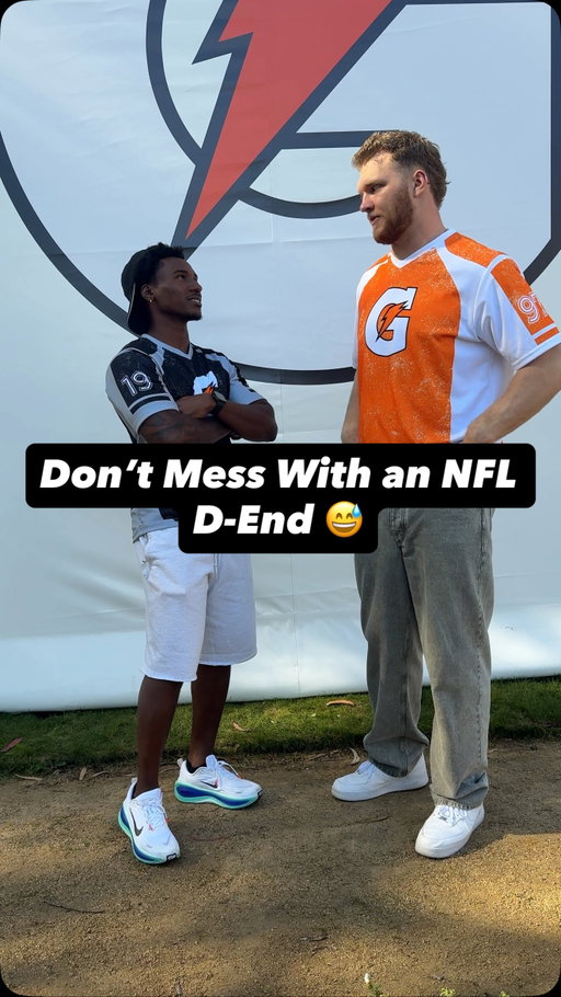 This is why you don’t mess with an NFL D-End 😅 @gatorade #gatoradepartner