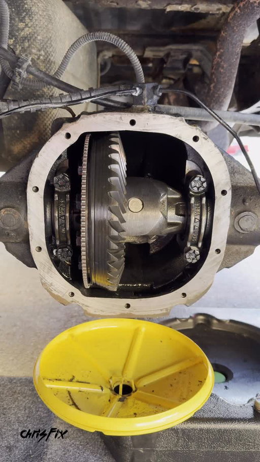 Learn how to properly replace your differential fluid yourself! This is something that should be done every 50k miles or 20k miles if you tow a lot. In this case I’m using a cut gasket, not RTV so I share some tips on using that. 

1. Unscrew fill plug first so you know you can refill the diff after you drain it.
2. Remove the diff bolts and drain the diff.
3. Clean the old gasket off the diff cover and diff case.
4. Add gasket (if cut gasket use Permatex Cut Gasket Sealant.
5. Install diff cover with gasket. 
6. Torque diff cover bolts in criss cross patten
7. Add gear oil until it spills out of the fill hole
8. Tighten fill plug so it’s snug 

#ChrisFix #PermatexPartner #Differential #DIY