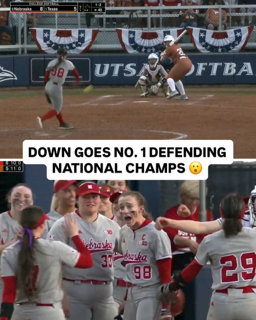 HUGE WIN FOR THE HUSKERS 👏

#NCAASoftball x 🎥 ESPN+ / @huskersoftball