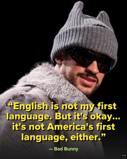 Remember when #BadBunny joked that people had four months to learn Spanish? Well, ahead of the #SuperBowl, he said you don’t *really* have to learn Spanish — but you *should* expect to dance during the halftime performance. 

Link in bio for more 👀🏈
📷: Getty Images