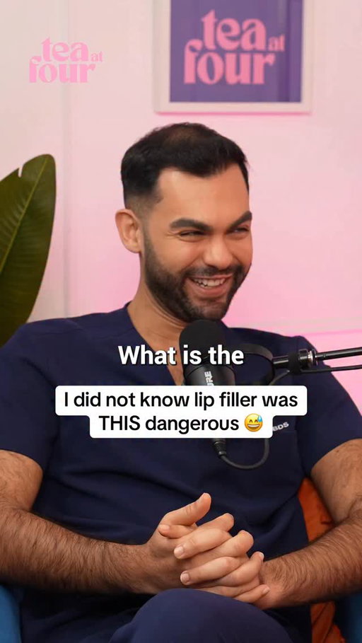 @dr.motox explaining the wild risks of lip filler 👀

Watch the full episode on Tea At Four, on Spotify and YouTube, link in our bio #botox #lipfillers