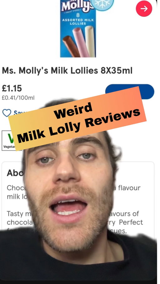 Ms Mollys Milk Lollies reviews 
#icecream #msmolly #tesco #reviews #funny