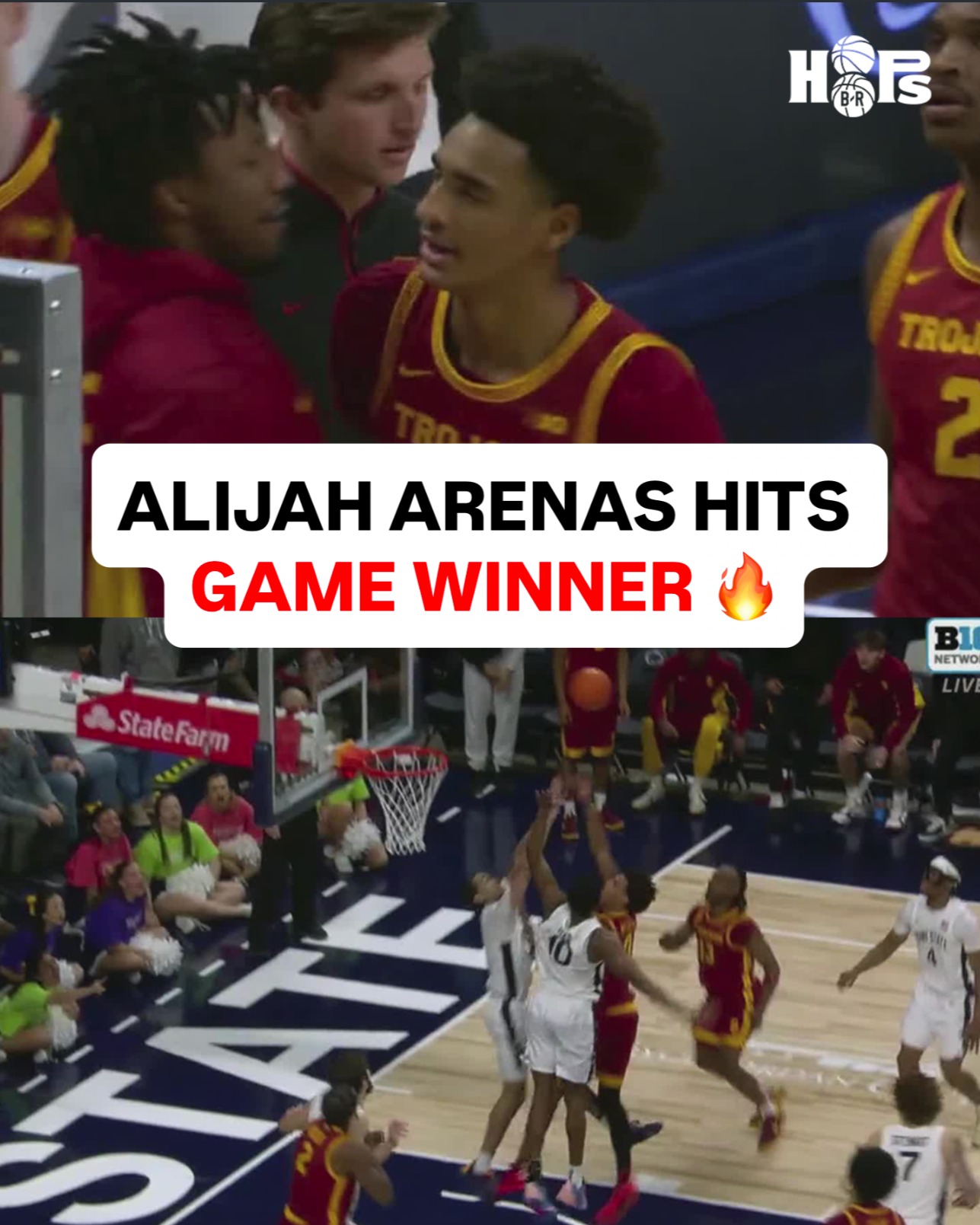 USC freshman Alijah Arenas hits the game winner on the road to beat Penn State 🥶 @alijah0arenas