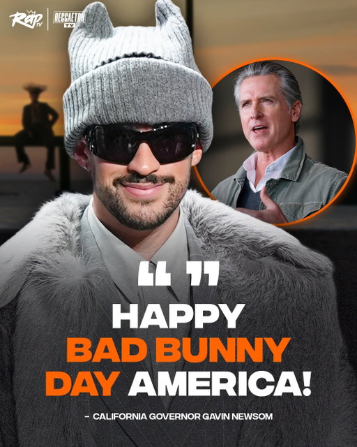 The governor of California, Gavin Newsom, declared today ‘Bad Bunny Day’‼️

Y’all rockin’ with Bad Bunny Day⁉️