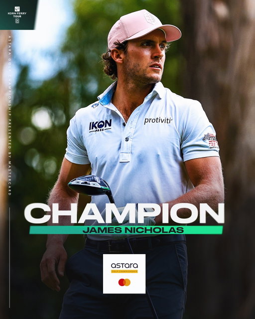 An eagle to top off his debut win 🏆 

@jamesnicholasgolf is a winner on the Korn Ferry Tour!