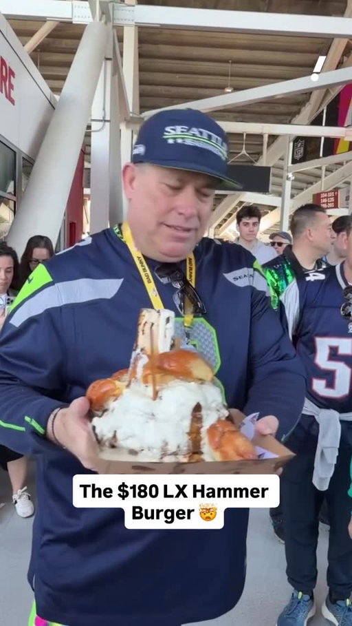 Would you pay $180 for the Super Bowl SUPER burger? 😅