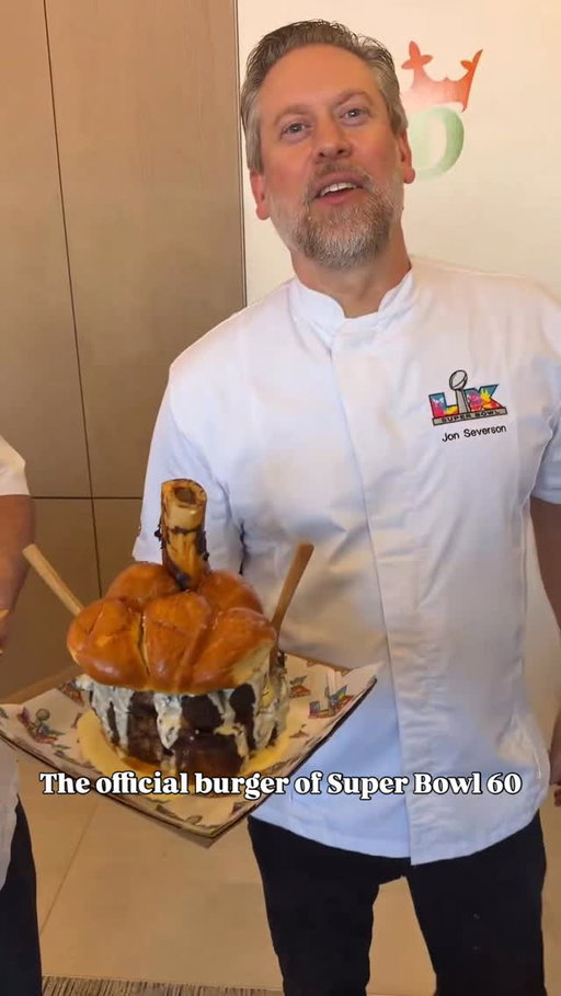 The official burger of SuperBowl 60 is MASSIVE