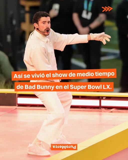 Así se vivió el show de medio tiempo de Bad Bunny en el Super Bowl LX, un espectáculo que convirtió el estadio en una experiencia visual y musical que trascendió el juego. 🎤🏟️

¿QUÉ TE PARECIÓ TODO? 🗣️🗣️🗣️🗣️🗣️

📸: National Football League ( @NFL )

#PuroMerca 🧡