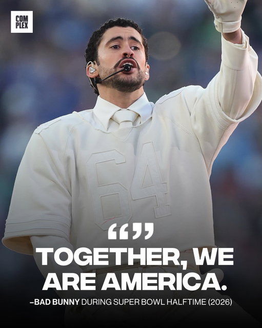 “Together, We Are America.” 🫶🇺🇸🇵🇷

Bad Bunny held up this football at the end of his #SuperBowl  halftime performance. It’s all about unity.

Shop The Big Game collection on Complex at the LINK IN @complexmusic BIO 🔗
