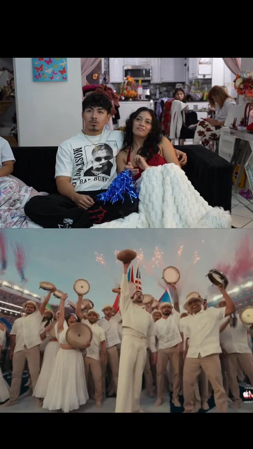 The ending to bad bunny’s halftime show, together we are American🫡 @badbunnypr #badbunny #superbowl #halftimeshow
