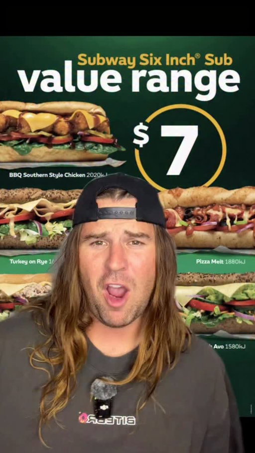 2 Bite Challenge - 6” for $7 at Subway + @happyallan_ if you do a 4 bite footlong I’ll give you $50 (You pay for the sub though) @subway_australia 

#ad #paidpartnership #subway #russeats