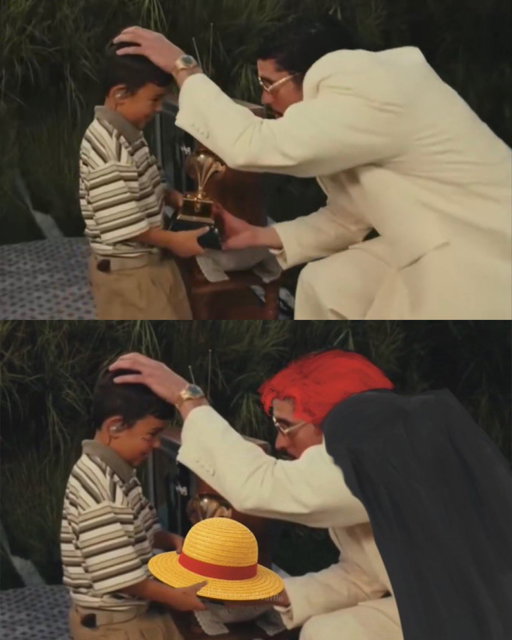 Bad Bunny gave his Grammy to Liam Conejo Ramos, the 5-year-old boy detained by ICE in January and released after protests.

During his Super Bowl halftime performance, Bad Bunny included a symbolic moment that became one of the most talked-about visuals of the night. Midway through the set, he was seen handing a Grammy trophy to a young boy as an awards broadcast played in the background.

The moment referenced the case of Liam Conejo Ramos, who was detained earlier this year by federal immigration authorities before being released following widespread public outcry.

Follower goal (85k/90k)
 
(🎥 : @/)

FILM © 1999 Toei Animation Co., Ltd.
© Eiichiro Oda/Shueisha, Toei Animation

This page and its content are fan-made and unofficial. This account does not impersonate, represent, or speak on behalf of Eiichiro Oda, Toei Animation, or any related brand.