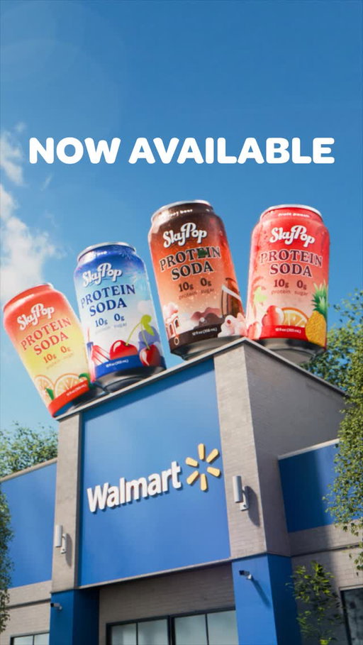 From sky to shelf 🫧 SkyPop has officially landed at @walmart 🛒 Find a store near you at the link in bio.