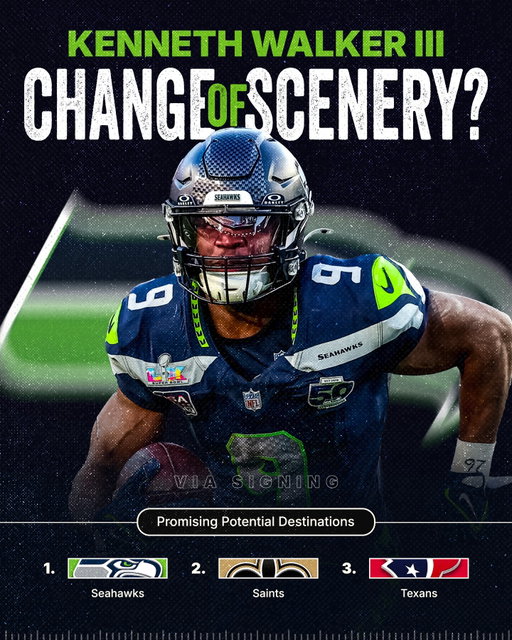 Kenneth Walker just showed the entire NFL what he can be by winning Super Bowl MVP - him and 14 others who need a change of scenery in 2026 🏝️