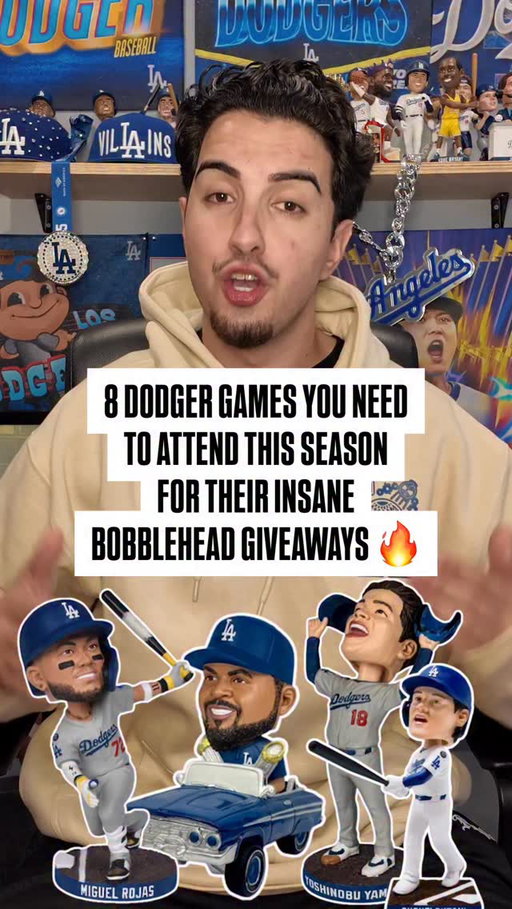 The Dodgers COOKED with their bobblehead giveaway schedule this year, here are 8 games you can’t miss so you can secure them! 🔥

This is only Part 1, let me know if you want Part 2 and which bobblehead you’re most excited for!

Shot by Noel Sanchez, @noisebynoel 🫡

#dodgers #losangeles #dodgerstadium #shoheiohtani #2026
