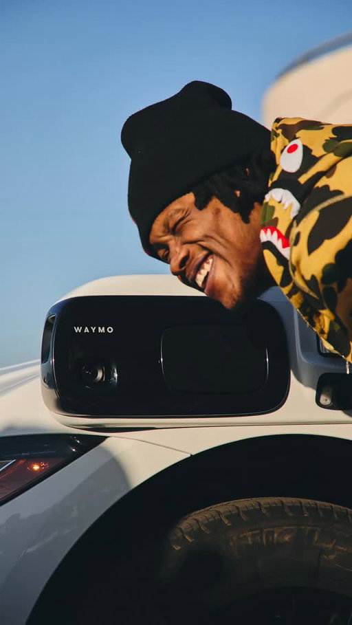 Caught a vibe with Jamo in a Waymo. @bigsgjamo brings the energy on-and-off the field, and it’s no different on the road with us.