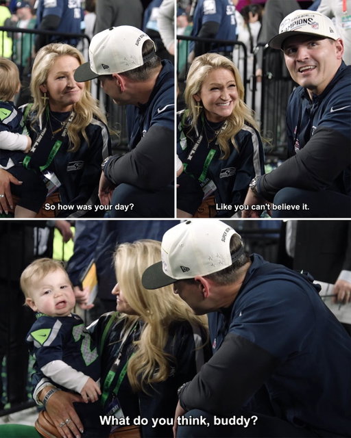 Mike Macdonald sharing the moment with his wife and son is so precious 🥹