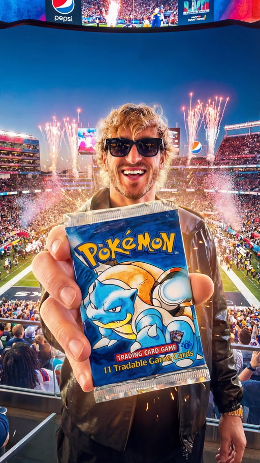 THIS PACK 😳 Opening a $10k pack of 1st Edition Pokémon cards at the Big Game 

Share this video and follow @Ripit to win these cards (except the Grass Energy, I gave it to Jessica Alba’s son lol)

Btw welcome to @Ripit :)