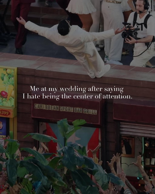 When you said low-key wedding but your energy is halftime vibes. ✨