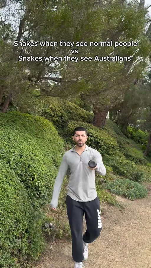 Snakes when they see normal people vs snakes when they see Australians. #reels #skit #comedy #funny