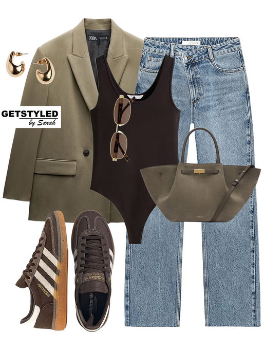Spring trend colour olive green! 🫒 Comment: SHOP and I’ll send you the links to shop from! 

Which one is your favourite look? ✨
.
.
.
#olivegreen #springfashion #springstyle 
Fashion stylist, casual outfit ideas, outfit style, styling, stylish, trendy, fashion trends, look of the day, jeans, blazer, sneakers, khaki outfits, fashion creator