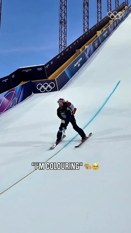 Turning a blank snowy canvas into a speedway. 🏂

#Olympics #MilanoCortina2026 #Skiing #WinterOlympics