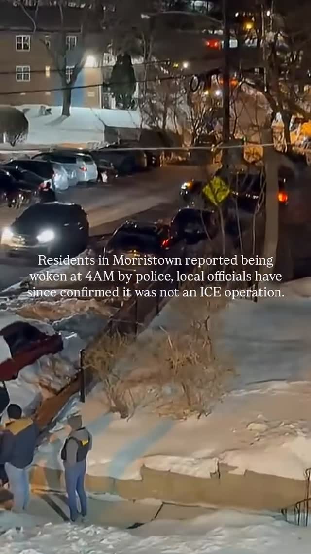 What we know👇

Officials say a law enforcement operation on Flagler Street in Morristown early Sunday morning was not an ICE operation and posed no danger to the public.

A spokesperson for the Morris County Prosecutor’s Office said Monday that the activity was not related to immigration and referred further questions to the federal Drug Enforcement Administration. Calls to the DEA’s Newark office were not returned.

Residents reported being woken around 4:15 a.m. by multiple agencies converging on the street with guns drawn. Video from the scene appears to show a man being detained, and radio traffic suggested a woman may also have been taken into custody.

Police from Morristown, the Morris County Sheriff’s Office, New Jersey State Police and agents wearing DEA jackets were seen at the scene.

-

Follow for more local news + events in Morristown 

#morriscounty #morriscountynj #njnews #northjerseynews #morristownnj