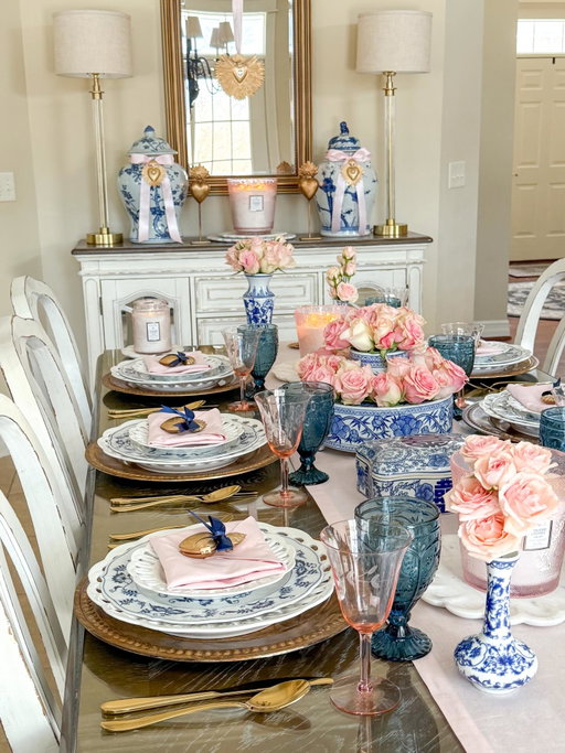 A few more views of my blue and pink Valentine’s Day table 💙💌💗✨

✔️Comment LINK to shop this post, and
✔️Follow along for more tablescape inspiration!

.
.
.
.
.
#chinoiseriechic #tablescapetuesday #valentinesdecor 
#valentinestable #blueandwhiteforever