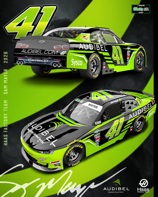 Welcome back, @audibel_hearing.  A classic look returns for @sam_mayer_  and the No. 41 Chevrolet team. 🔊

@nascaroreillyap | @teamchevy | #NASCAR