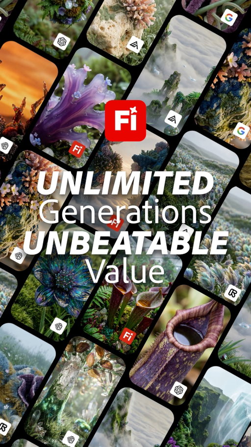Unlimited means the experiment never ends.

Enjoy unlimited generations in Firefly on all image models (up to 2K) and the Firefly Video Model until March 16.

Explore unreal landscapes with the best models today. What will you create with no limits?