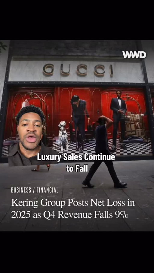 Luxury sales continue to decline. Kering, the group that owns brands like Saint Laurent, Bottega Veneta, and Gucci reported a 9% loss. Why? Let’s discuss!