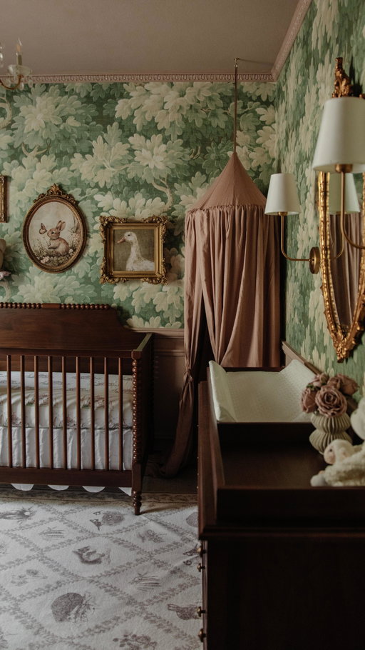 A little tour of the nursery- one of my favorite spaces in the house 🥹✨ I knew from the beginning this was the furniture I was set on for her room. All the furniture is from @potterybarnkids and is SO beautiful. I LOVE the dark wood and the depth and contrast it adds to the space. I also love the little spindle details on the crib and the legs of the dresser, all of these little details are what make it extra special. And this scalloped reclining chair is incrediblyyy comfy. I’m looking forward to many hours spent in here! It’s such a peaceful, serene space. 💕