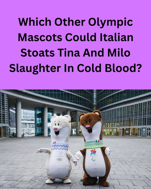 "Apologies to all otters, ferrets, badgers, ferret-badgers, weasels, fishers, polecats, wolverines, martens, and grisons, but the mustelid of the moment is the stoat. The mascots of the 2026 Winter Olympics are a pair of sibling stoats named Milo (short for Milano) and Tina (short for Cortina)."

Sabrina Imbler gives the Olympics the Creaturefector treatment. Read the full analysis at Defector.
