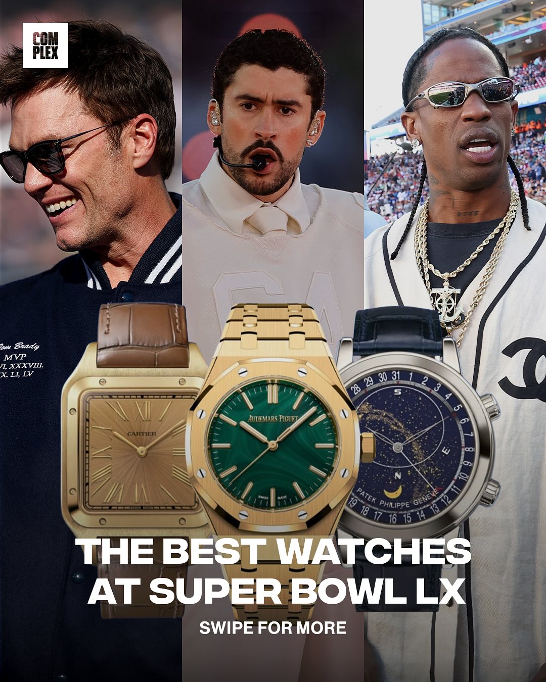 The stars brought some clean timepieces to the Super Bowl! 🏈⌚️

Which one is your favorite?