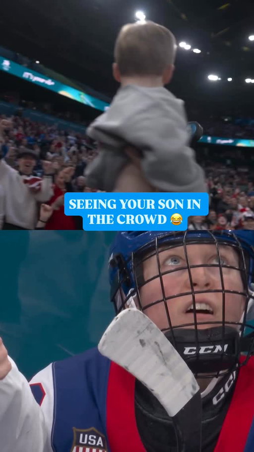 “Hey, I think your son is on the Jumbotron.” #winterolympics