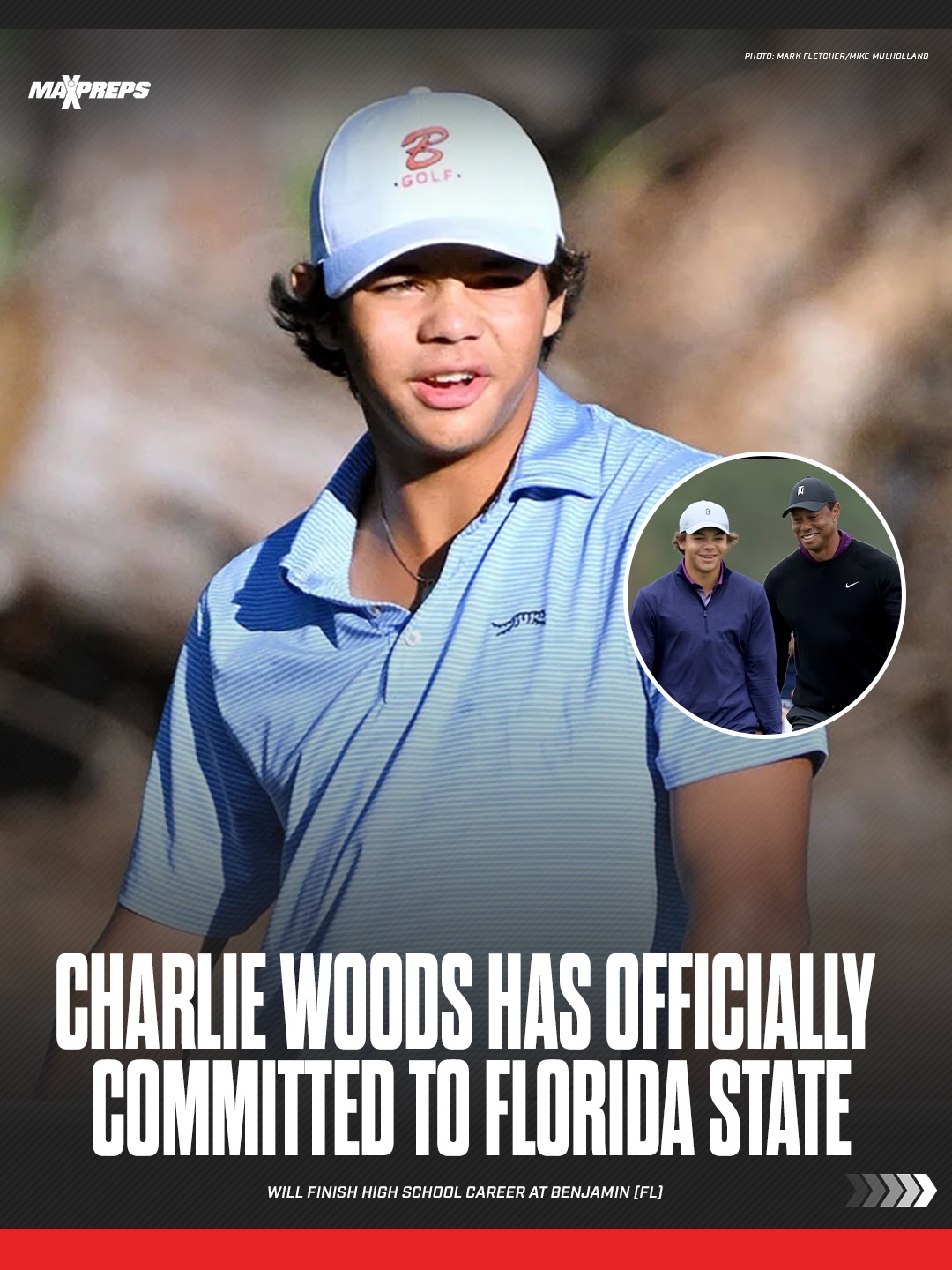 Charlie Woods will be golfing for Florida State ⛳️ The son of Tiger Woods has already made a name for himself with flashes of greatness early 📈

( via @golfchannel )