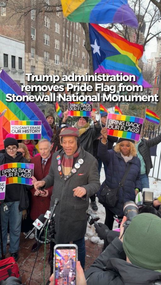 Last night, the Trump administration removed the original Pride flag from the Stonewall National Monument.

The @stonewallnps is the first national park dedicated to LGBTQ+ rights, and today we showed up to fight back. We gathered to listen, to bear witness, and to remind the world that queer history is not disposable.

I’m so proud to be a New Yorker. We will never be erased.

As @angelica_xtina said “we as trans folks warned that when they come for us in broad daylight, they come for ALL OF US in the dead of night. That’s exactly what they did last night, removing the original baker flag. The theft of this flag is an outright assault on the entire LGBTQIA+ community.”

The fight is on.
LFG 🏳️‍🌈

#StonewallNationalMonument #stonewall #prideflag #lgbtq