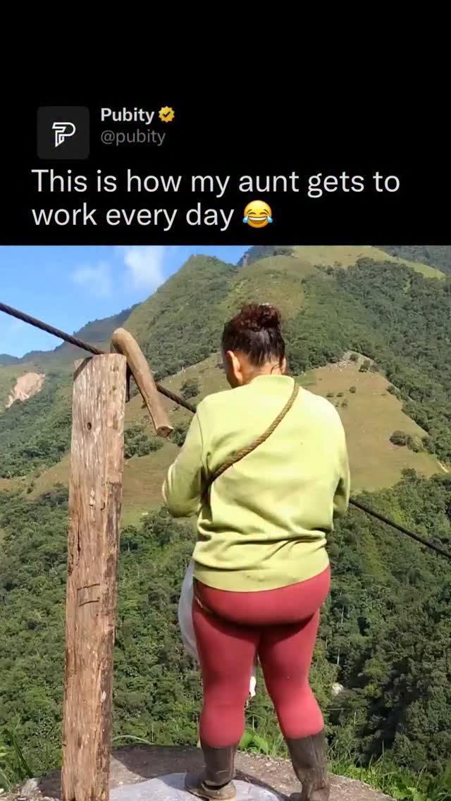 In parts of Colombia, some towns are connected by an old cable system that locals use like a lifeline.
Two fixed ropes run in opposite directions, and people use a makeshift harness to send everything across, including food, supplies, small animals, and even kids in backpacks. The cable is reportedly around 50 years old, about 800 meters long and roughly 300 meters high, and the ride takes around 30 seconds each way, saving locals an estimated 2 to 3 hours of walking.

Credit: Christian Andres Constain via ViralHog

#Pubity #Viral #Interesting